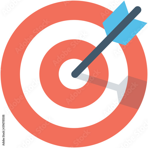
Bullseye Flat vector Icon
