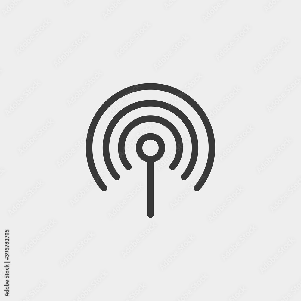 Signal icon isolated on background. Wireless symbol modern, simple, vector, icon for website design, mobile app, ui. Vector Illustration Signal icon isolated on background. Wireless symbol modern, simple, vector, icon for website design, mobile app, ui. Vector Illustration