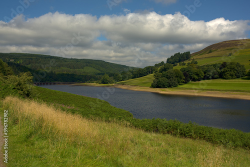 Obraz na płótnie landscape with lake and mountains w salonie