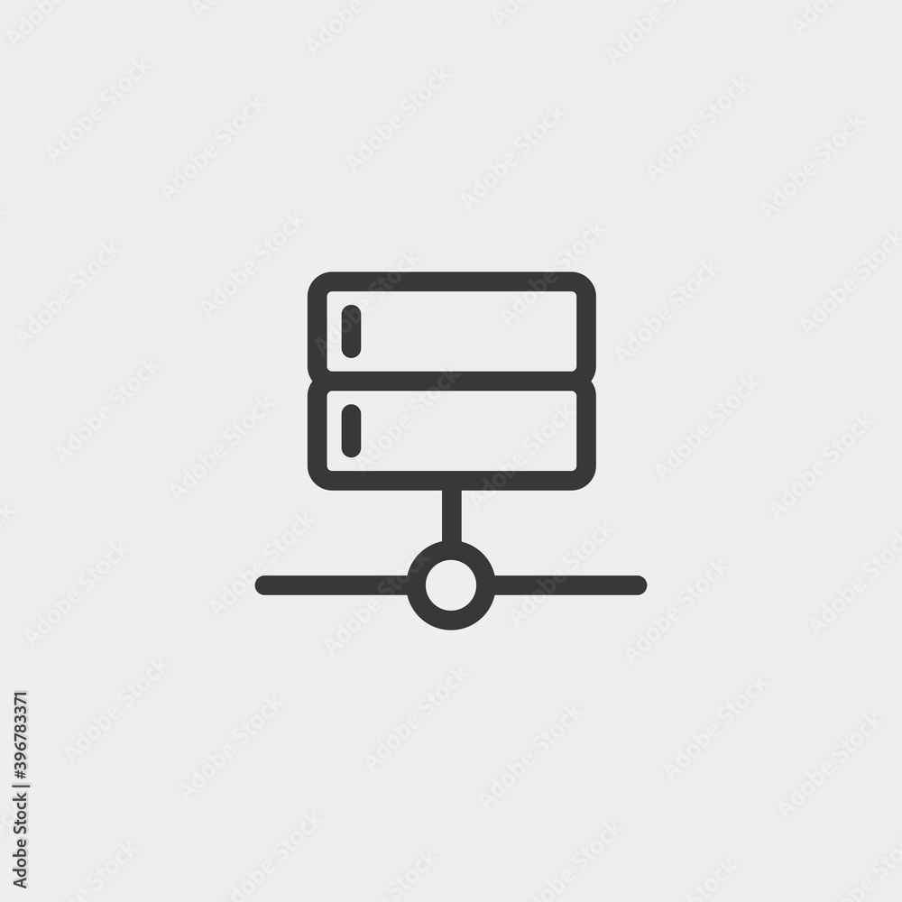 Server icon isolated on background. Hosting symbol modern, simple, vector, icon for website design, mobile app, ui. Vector Illustration Server icon isolated on background. Hosting symbol modern, simple, vector, icon for website design, mobile app, ui. Vector Illustration
