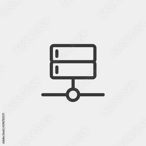 Server icon isolated on background. Hosting symbol modern, simple, vector, icon for website design, mobile app, ui. Vector Illustration