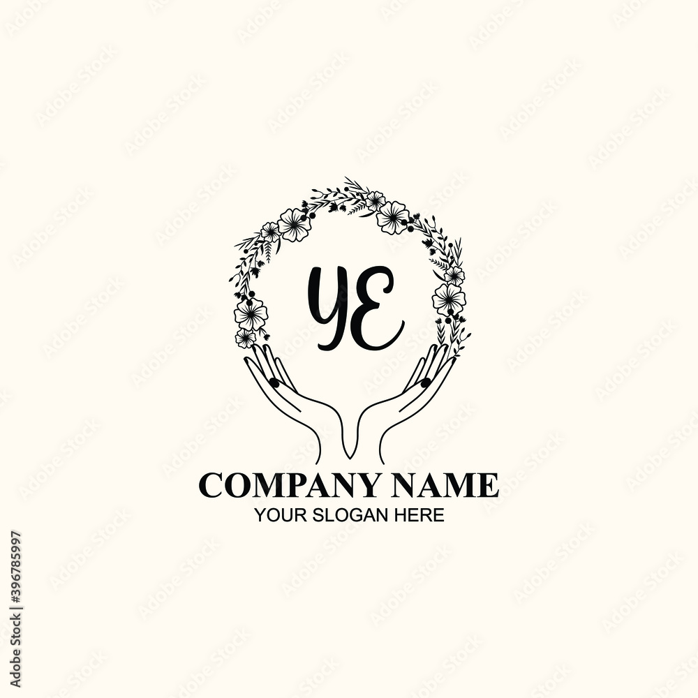 Initial YE Handwriting, Wedding Monogram Logo Design, Modern Minimalistic and Floral templates for Invitation cards Initial YE Handwriting, Wedding Monogram Logo Design, Modern Minimalistic and Floral templates for Invitation cards