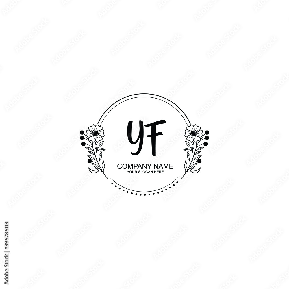 Initial YF Handwriting, Wedding Monogram Logo Design, Modern Minimalistic and Floral templates for Invitation cards Initial YF Handwriting, Wedding Monogram Logo Design, Modern Minimalistic and Floral templates for Invitation cards