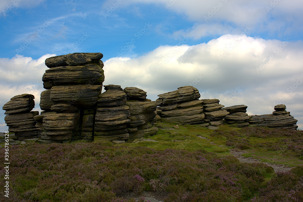structure made of stacked rocks in the countryside