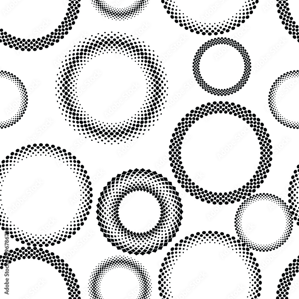 Seamless pattern with lines, circles . minimalistic poster with striped Design elements .Repeating Vector stripes .Geometric shape. Dynamic geometrical Endless overlay texture.