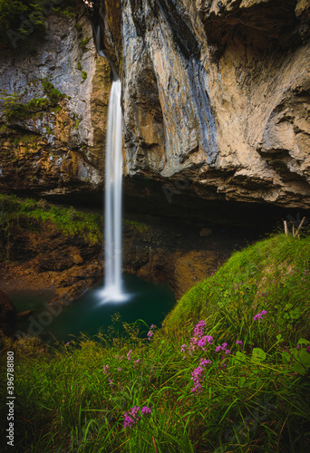 Bärglistüber Berglistüber Waterfall behind a waterfall green moody