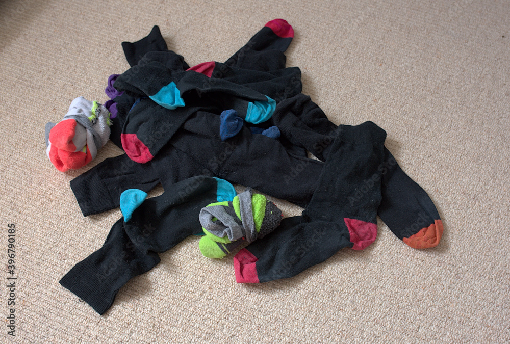 collection of messy socks