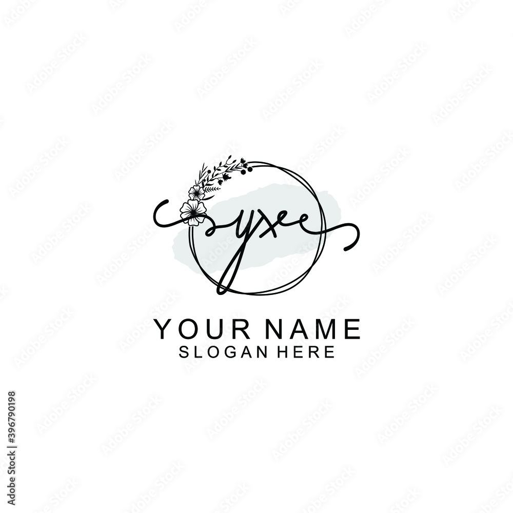 Initial YX Handwriting, Wedding Monogram Logo Design, Modern Minimalistic and Floral templates for Invitation cards Initial YX Handwriting, Wedding Monogram Logo Design, Modern Minimalistic and Floral templates for Invitation cards