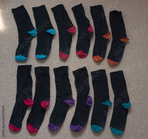 Obraz na płótnie organised set of socks w salonie