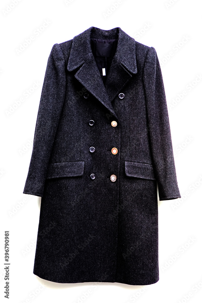 Women winter fashion coat on white background. Women winter fashion coat on white background.