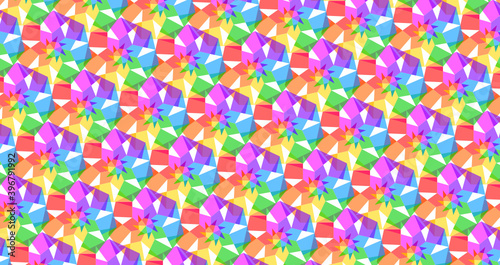 abstract geometric rainbow pattern-7b1a of the polygon-7b1