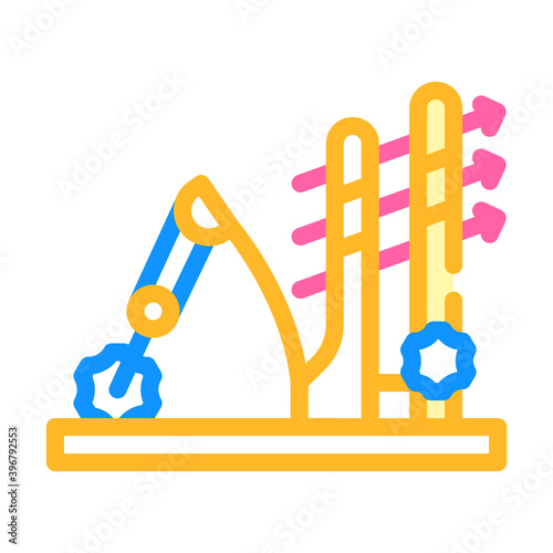 arrow thrower color icon vector illustration flat