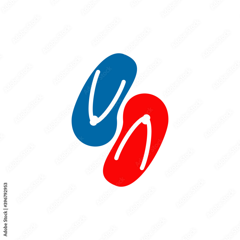 Sandals icon logo design template Sandals icon logo design template