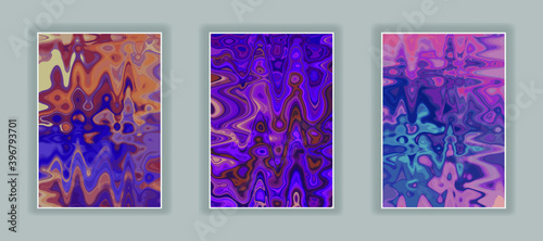 Colorful Fluid art background. Marbled effect Liquid inks template for your design, banner, flyer, business card, poster, wallpaper, brochure © Renat