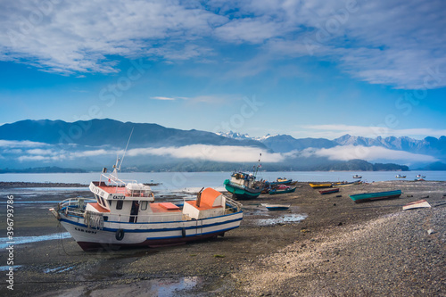 Bay of Hualaihué, Los Lagos, Chile.