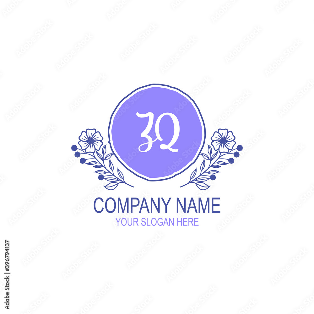 Initial ZQ Handwriting, Wedding Monogram Logo Design, Modern Minimalistic and Floral templates for Invitation cards Initial ZQ Handwriting, Wedding Monogram Logo Design, Modern Minimalistic and Floral templates for Invitation cards