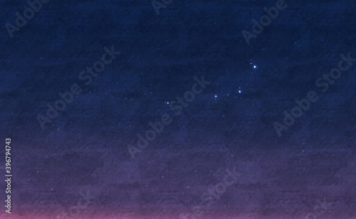 一番星と夕暮れの星空背景イメージ素材