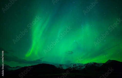 Northern Lights  Southern Iceland  Iceland  Europe