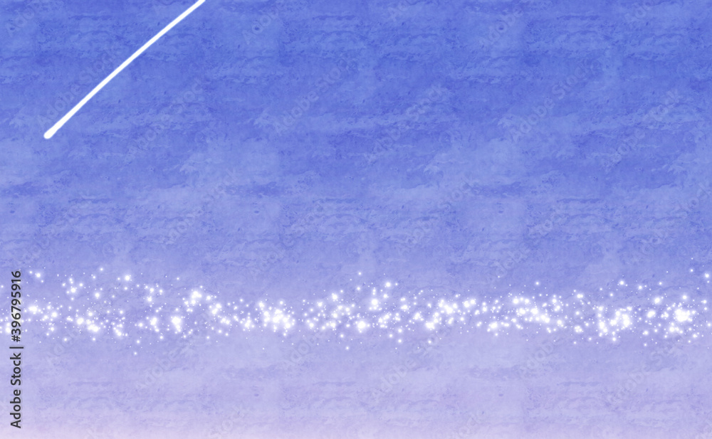 流れ星と白色のライン状のキラキラの青色と薄紫色のグラデーションの抽象的な背景イメージ素材 Illustration Stock Adobe Stock