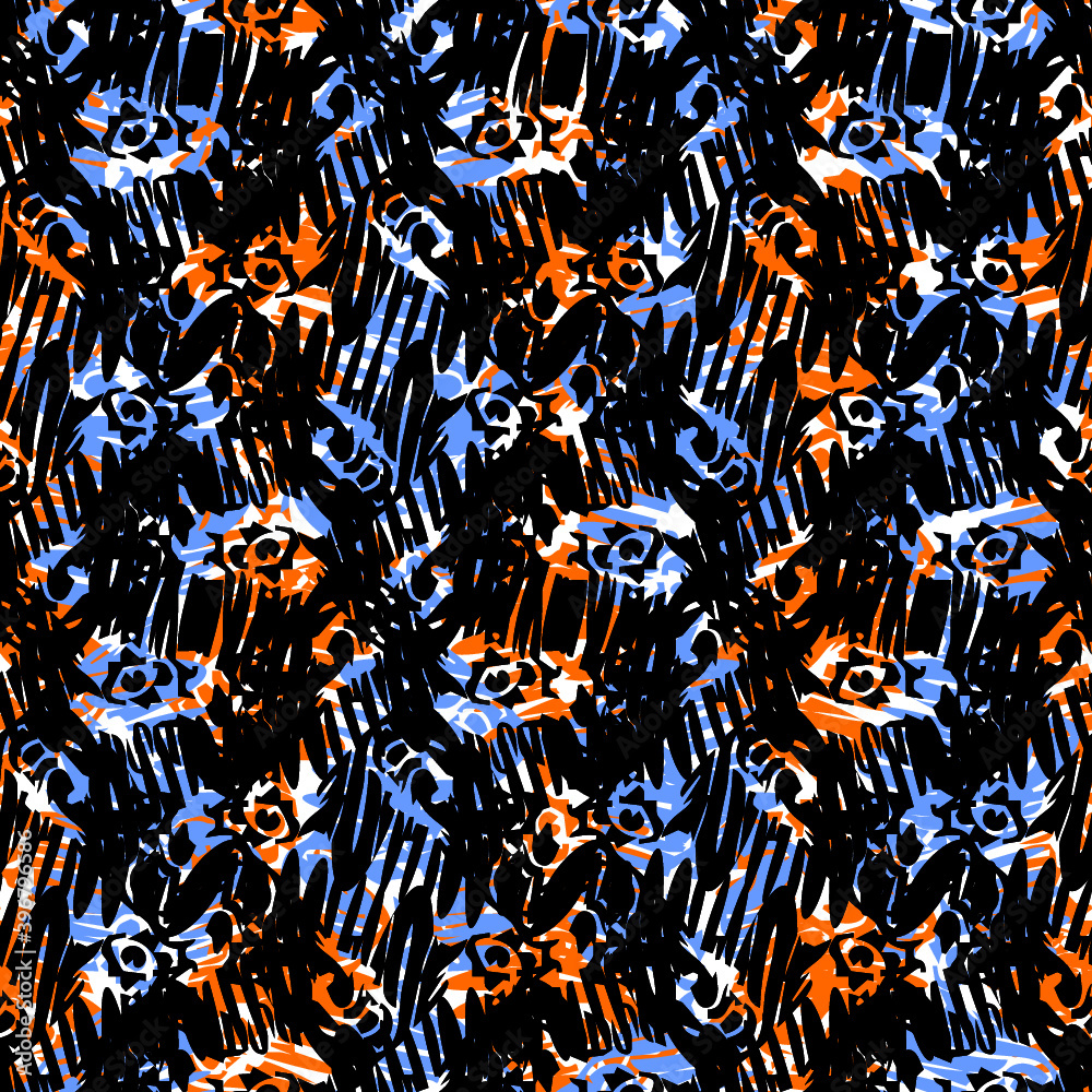 Obraz premium black and white seamless pattern