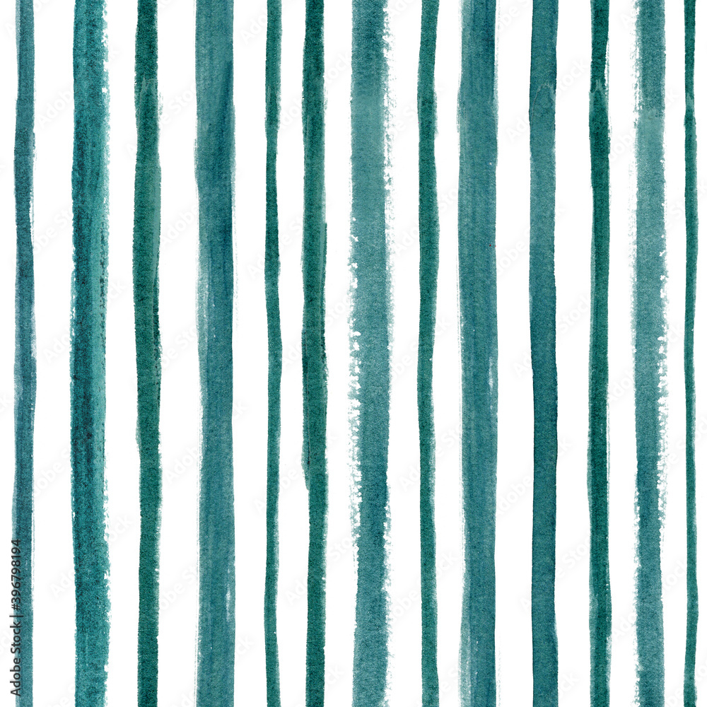 Watercolor blue Green Vertical Stripes Seamless Pattern. Hand drawn dark green Strokes, Lines of different width. Grunge Texture, background for design print, textile, scrapbooking, wrapping paper Watercolor blue Green Vertical Stripes Seamless Pattern. Hand drawn dark green Strokes, Lines of different width. Grunge Texture, background for design print, textile, scrapbooking, wrapping paper