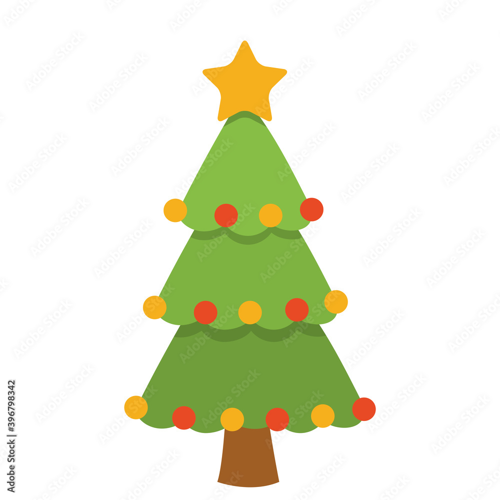 christmas tree with one star on the top