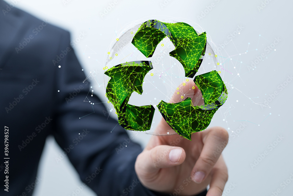 Concept of recycling - 3d rendering ecology Concept of recycling - 3d rendering ecology