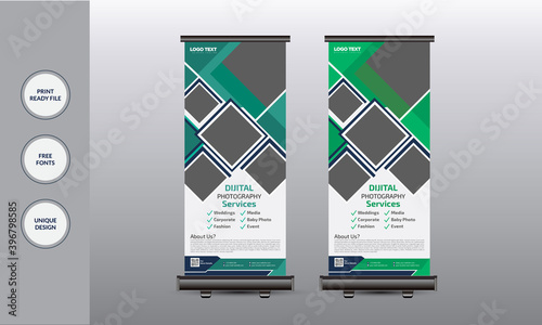 Photography roll up Banner design
Vector Template .
