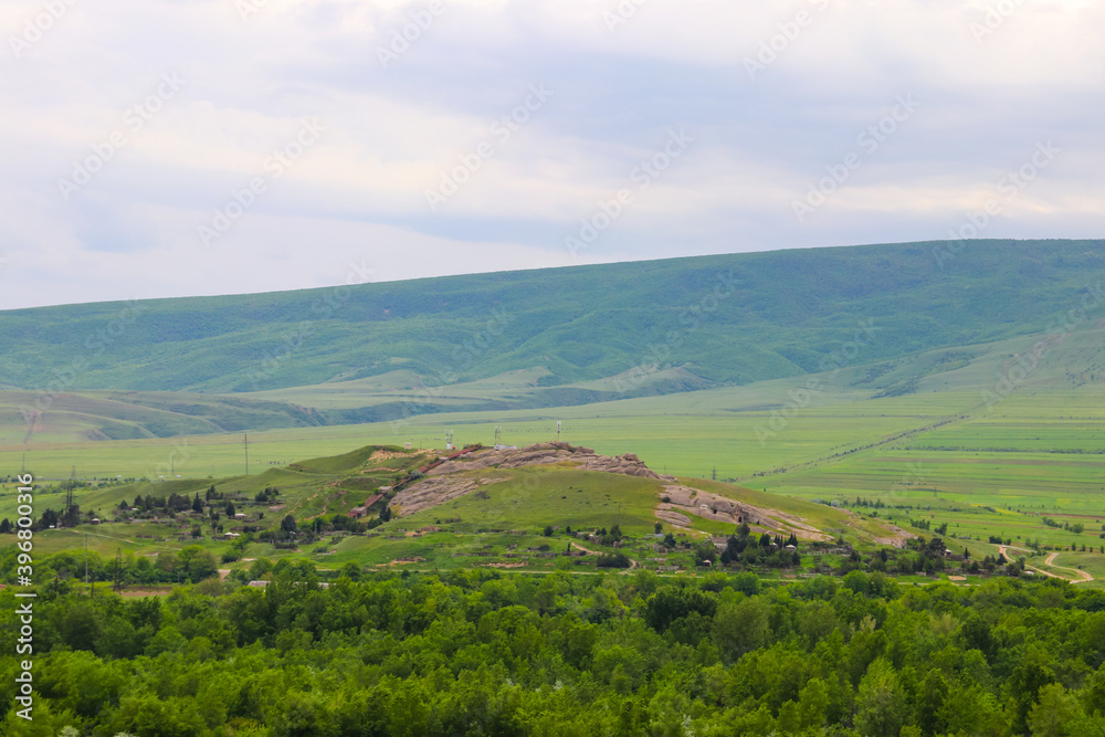 View of the Caucasus mountains in Georgia