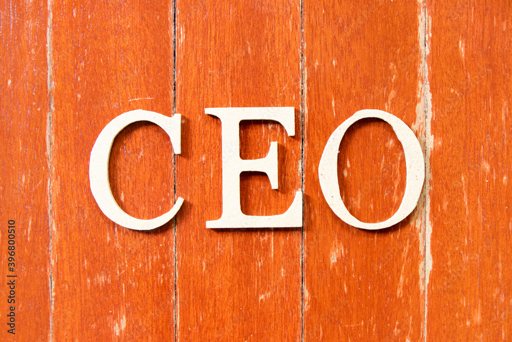 Alphabet letter in word CEO (Abbreviation of Chief Executive Officer ...