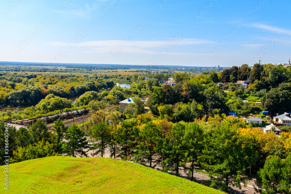 View of the Klyazma river and Vladimir city in Russia View of the Klyazma river and Vladimir city in Russia
