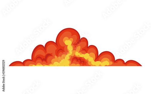 fire cloud of orange color