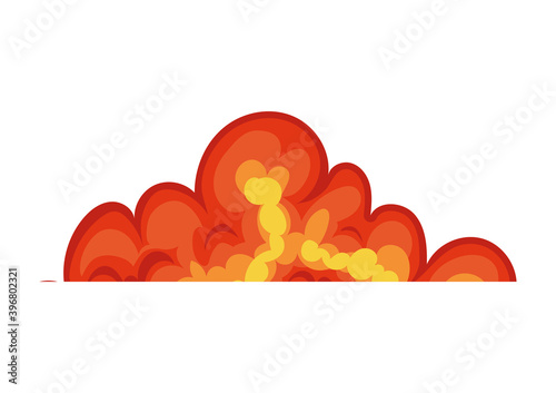 fire cloud of orange and yellow color