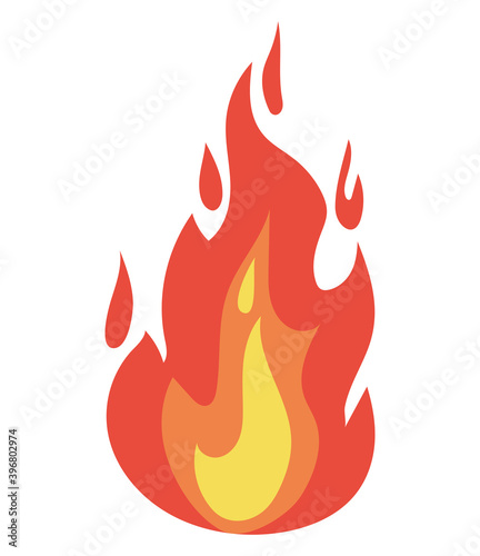 fire of orange, yellow and red color