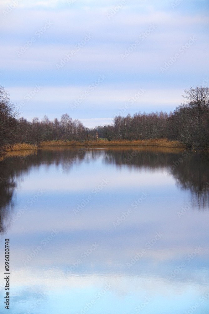 river and autumn trees