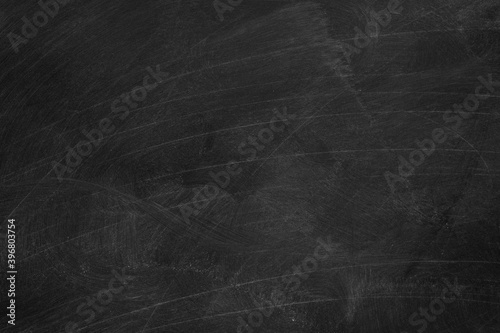 Texture of chalk rubbed out on blackboard or chalkboard background. School education, dark wall backdrop or learning concept.