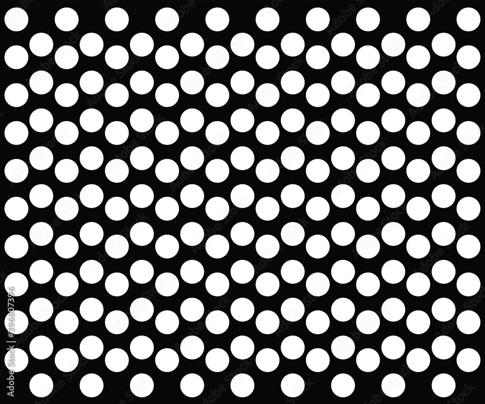 black and white polka dot pattern background vector