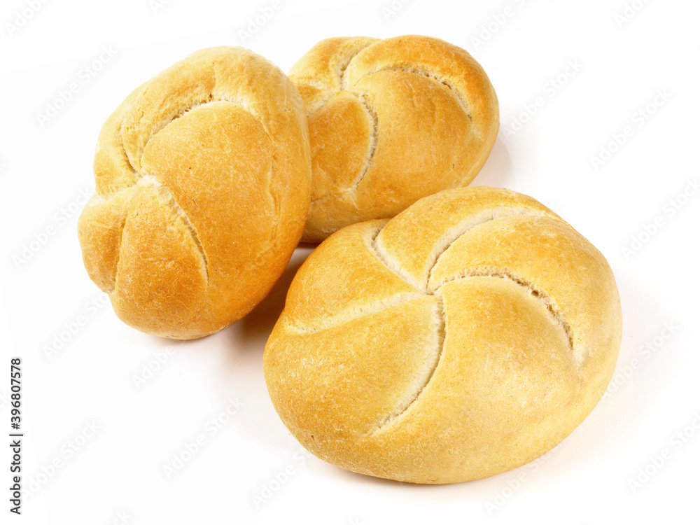 Classic German Bread Rolls on white Background - Isolated Classic German Bread Rolls on white Background - Isolated