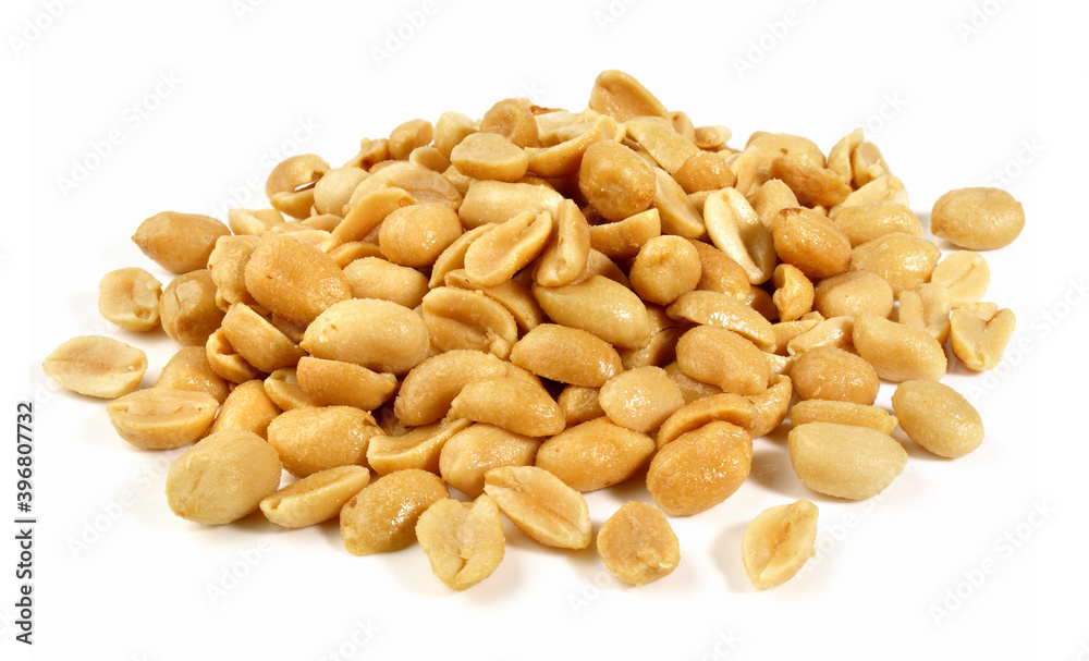 Peeled Peanuts on white Background - Isolated Peeled Peanuts on white Background - Isolated