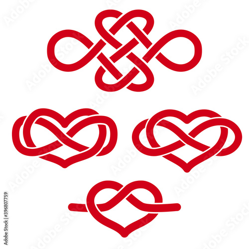 Heart and infinity sign-set of knots