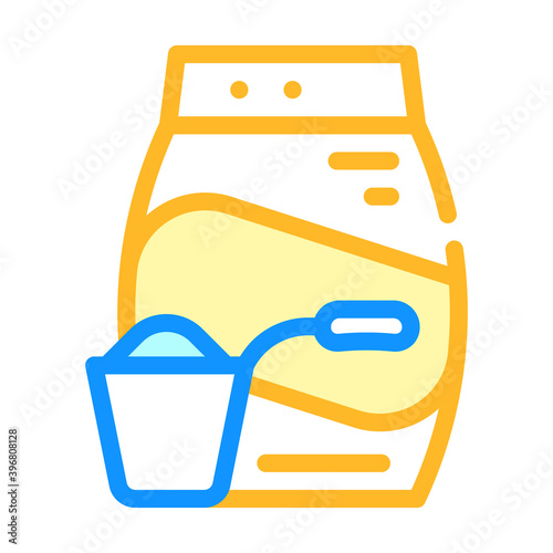 washing powder allergen color icon vector illustration