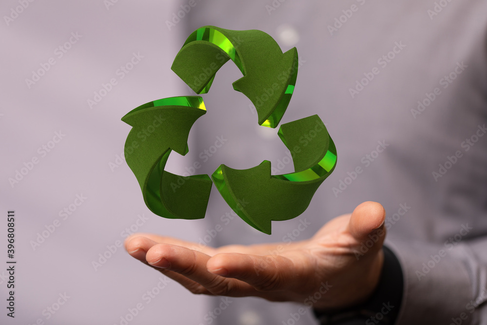 Concept of recycling - 3d rendering ecology Concept of recycling - 3d rendering ecology