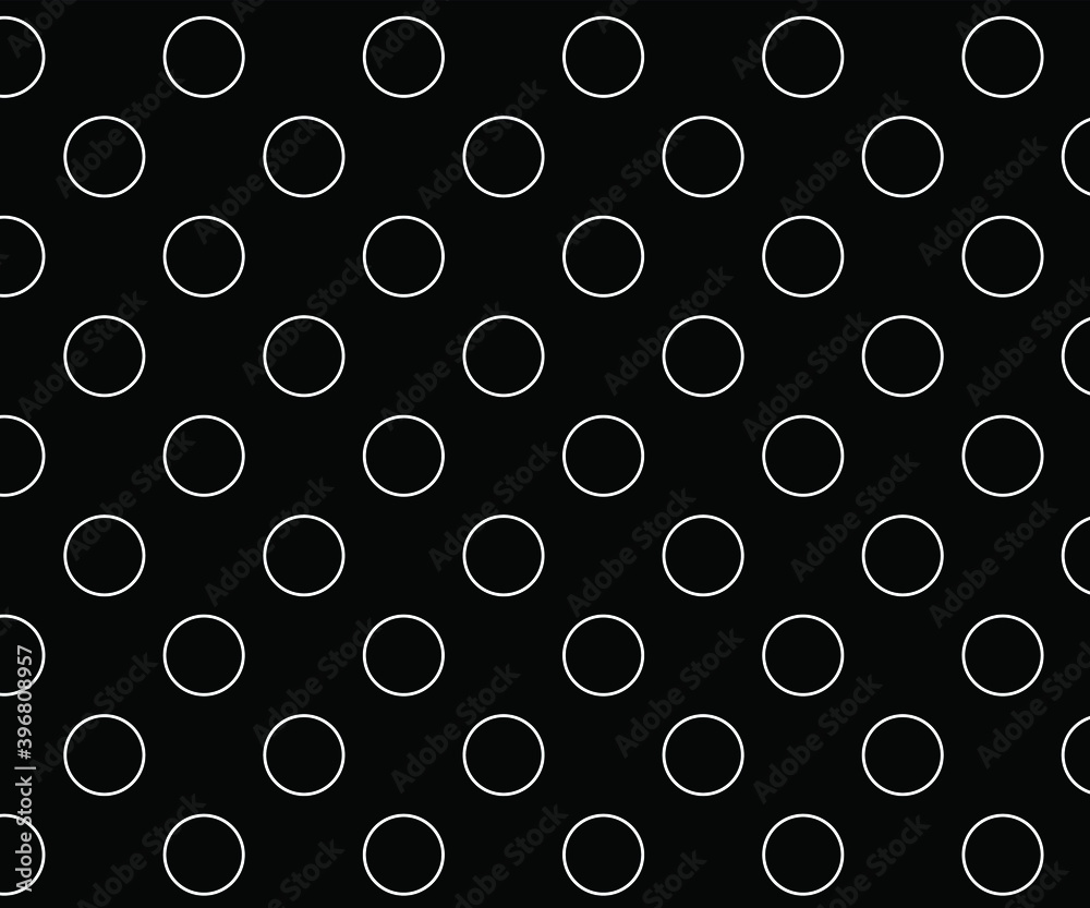 black and white polka dot pattern background vector