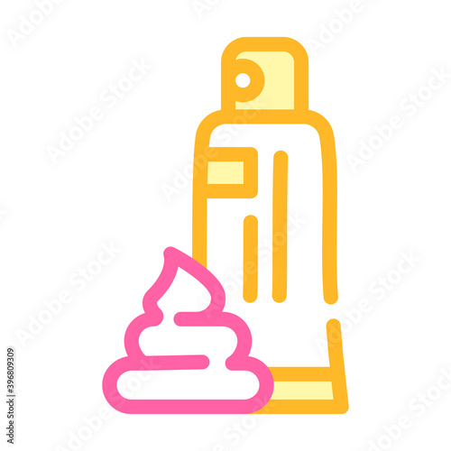 shaving foam allergen color icon vector illustration