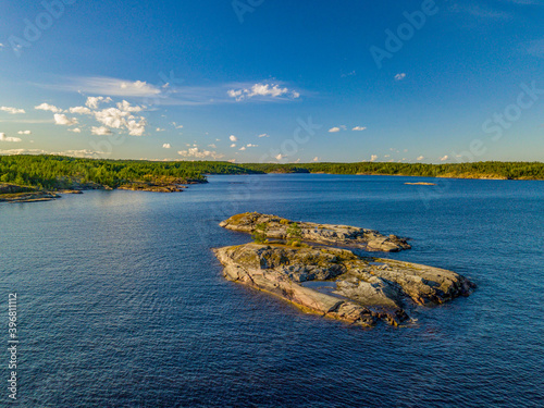 Принти на полотні Two Stone islands of the great north lake Ladoga