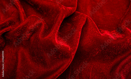Closeup view of luxury velvet fabric making background banner