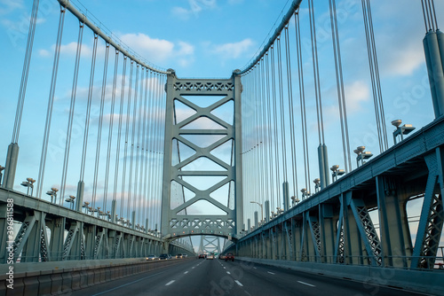 Ben Franklin Bridge in Philadelphia , Pennsylvania, USA photo