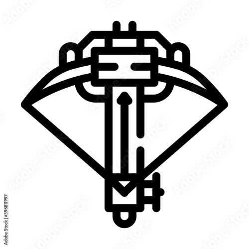ballista crossbow line icon vector illustration black