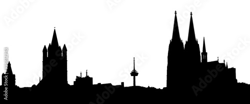 Vektor Silhouette Skyline von Köln in Deutschland