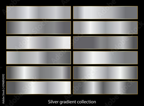 Metal silver gradient template set.